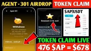 Agent 301 Airdrop BIG UPDATES 😱 | Agent 301 Airdrop Withdrawal | Agent 301 Airdrop Claim | Agent 301