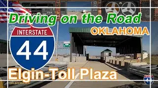 Driving on the Road, I-44 (H. E. Bailey Turnpike), Elgin-Toll Plaza, OK, U.S. (102)