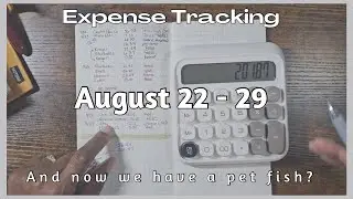 Expense Tracking | August 22nd- 29| Traveler's notebook budget| A Fish Budget?