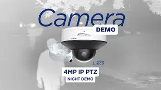 4MP IP PTZ Camera Night Demo | Smooth Pan, Tilt and Zoom with Sharp Resolution | Speco Technologies