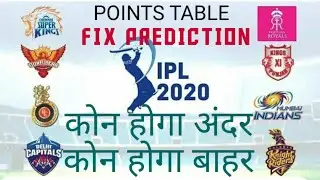 IPL 2020 - playoffs & points  Table Prediction For All 8 Teams In UAE