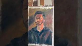 Live oil Painting | Portrait | College Assignment |#art #foryou #viral #pune #puneartist