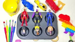 Satisfying ASMR video How To Make Rainbow Trending Toy's Color Blue Red Happy Cute ASMR 