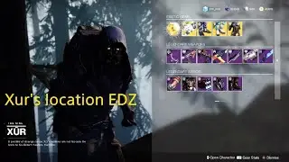 Destiny 2 Xur's location at EDZ 24th of November 2023