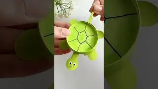 Diy cute tortoise #kidscrafts #craftforkids #easykidscrafts #diykidscrafts #kidsdiy #funforkids#kids