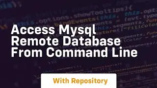 access mysql remote database from command line