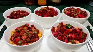 البليله الحجازيه مع مخلل الخيار والشمندر من يد بنتي