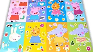 Oddly Satisfying PEPPA PIG STICKER BOOK MAKEOVER With PEPPA, GEORGE, SUZY & REBECCA | ASMR Sticker