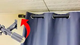 How to Install Aluminium Window Curtain Rod With End Cap Finial Set For Hook | Eyelet Curtain DIY