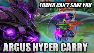 Tower Can't Save You! Argus Hyper Carry |-Mobile Legends...