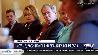 Congress passes Homeland Security Act on Nov. 25, 2002