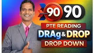 PTE Reading Drag & Drop & Drop Down | Solved Example | Target 90 🎯