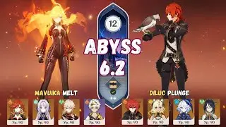 C0 Mavuika Melt & C6 Diluk Plunge | Spiral Abyss 6.2 | Genshin Impact