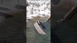 Exciting!! This Train Goes Back and Forth to Dive into the Spiral Tracks on the River