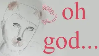 reacting to OLD ART from 2016... (sketchbook tour)