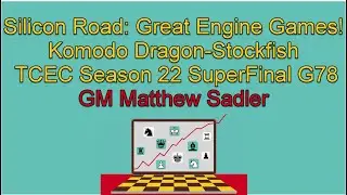 Silicon Road: Great Engine Games! Stockfish-Komodo Dragon TCEC Season 22 SuperFinal G78