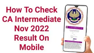 how to check ca inter nov 2022 exam result on Mobile