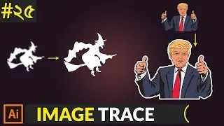 Image Trace - Convert a JPG, PNG to an editable vector graphic in adobe illustrator | Class #25