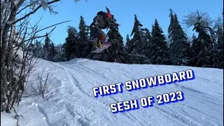 First snowboard sesh of 2023