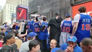 Knicks Fans Celebrate Game 4 win vs. Cleveland outside MSG