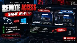 Remote Access Lab Demo Over Same Wi-Fi | Kali Linux & Windows 10 Cybersecurity Tutorial