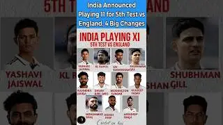 India Playing XI for 5th Test vs England &ndash; 4 Big Changes at The Oval!🏏 | #INDvsENG #IndiaPlayingXI