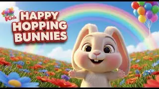 Happy Hopping Bunnies 🐰🌸🎵 | Fun Bunny Song for Kids & Toddlers 🌈✨