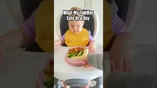 What my 13 month old toddler eats in a day! #mom #toddlers #momlife #sahm #toddlermeals #vlog