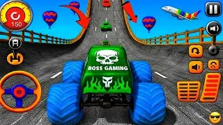 Monster Truck Mega Ramp Challenge 😱 | Impossible Ramp Stunts | Boss Mega Ramp