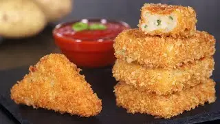 Potato Cheese Triangle | Potato Nuggets | How Tasty Channel