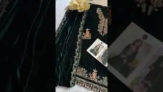 #Pakistani#heavy#velvet#suit#with#beautiful#embroidery#with#gorgeous#colour#combination