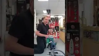 Unpacking of a dusty bin vacuum cleaner model db03 bagless