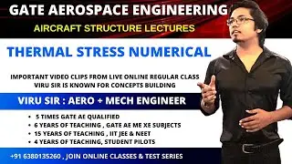 Thermal stress numerical | GATE AEROSPACE ENGINEERING | strength of materials LECTURES for GATE