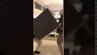 Teens film themselves throwing furniture over mall railing