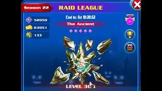 THE ANCIENT 301-305 BOSS RAID LEAGUE LEVEL *galaxy attack* alien shooter* GAAS 5 kills