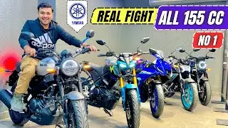 2026 No 1 ✅ YAMAHA 155 CC All Bikes : Real Fight 🔥 XSR 155 vs R15 vs MT15 vs FZX vs FZS ✌🏻