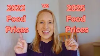 Cost of living food price comparison from 2022 - 2025 in Tesco UK