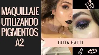 Maquillaje usando pigmentos A2- JuliaGatti