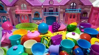Beauty and Kitchen 🍳 play Set Miniature cooking Toys ASMR Kitchen video #asmr #satisfying #toys🍇🧺