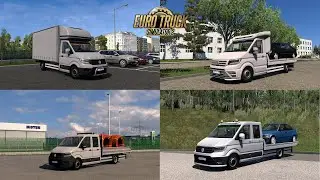 Euro Truck Simulator 2(1.55) Volkswagen Crafter Megamod + Cargo Mod by Sim-Style Mods + DLC's & Mods