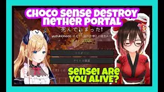 Roboco Laugh Uncontrollably knowing Choco Sensei Lost And Destroy Nether Portal [Hololive/Eng Sub]