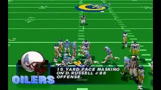 Madden NFL 97 (PlayStation) Kick Off Animation (w/ Face Mask Penalty) Clip
