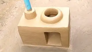 DIY Primitive Tech: Build a Powerful Eco Smokeless Wood Stove with Clay & Bricks Off-Grid Cooking