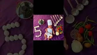 kitchen theme baby photoshoot ideas / #baby