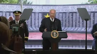 President Biden thanks service members during Memorial Day ceremony