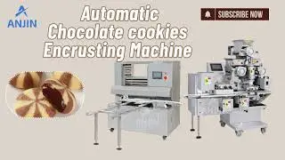 Automatic chocolate cookies encrusting machine mooncake forming machine #foodmachinery #foodfactory