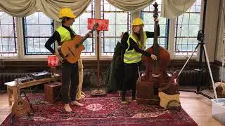 Little Bulb Theatre troupe in rehearsals at Trowbridge Town Hall ahead of their concerts in December