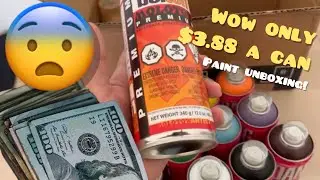 Mystery Spray Paint UnBoxing $3.88 Cans STEAL Belton Molotow Dang Flame
