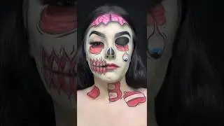 22∙Zombie pop art #makeup #halloween #31daysofhalloweenmakeup #halloweenmakeuplook #carlafii_makeup