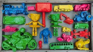 Membersihkan mobil mobilan, mobil balap, mobil monster, truk tanki, damkar, tank baja, anomali